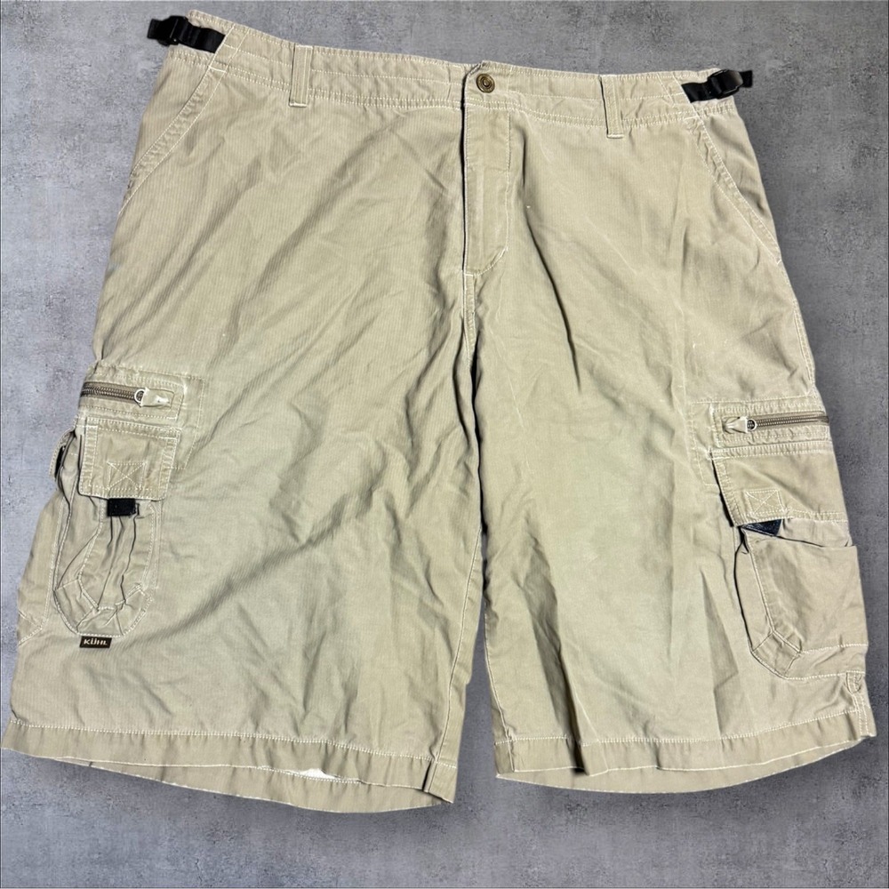 Kuhl Dry Cargo Shorts Beige‎ Men's XXL Adjustable Waist Outdoor Utility Hiking